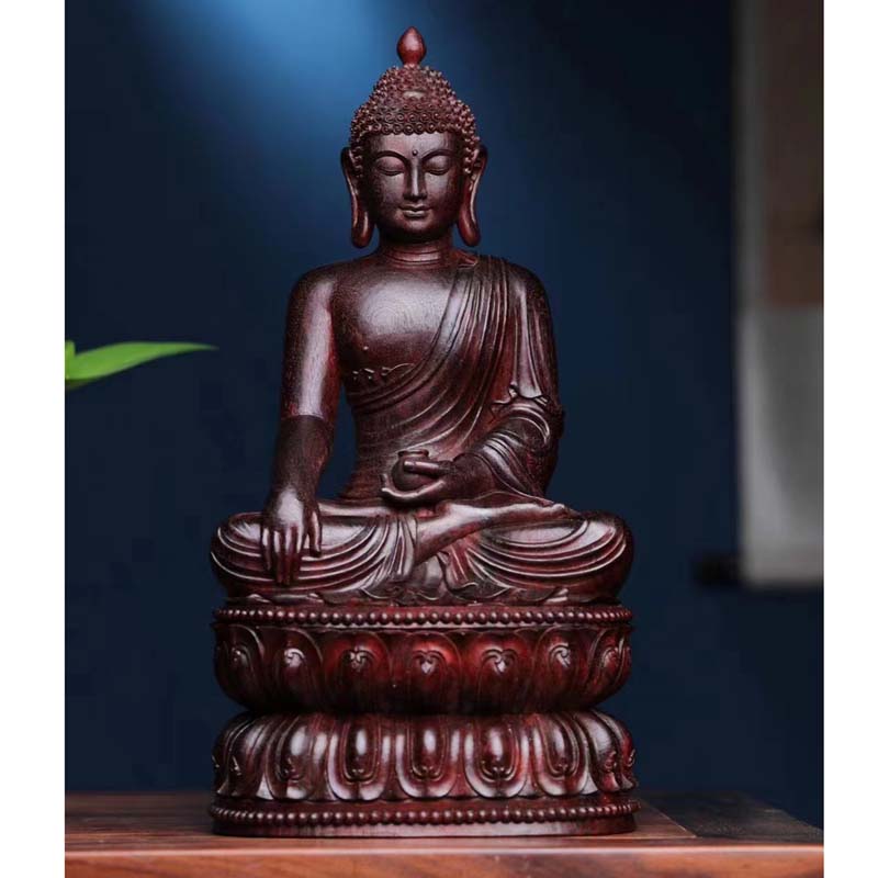 释迦牟尼坐像 | 印度小叶紫檀清刀作品
